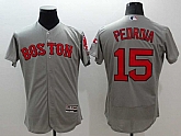 Boston Red Sox #15 Dustin Pedroia Gray 2016 Flexbase Authentic Collection Stitched Jersey,baseball caps,new era cap wholesale,wholesale hats